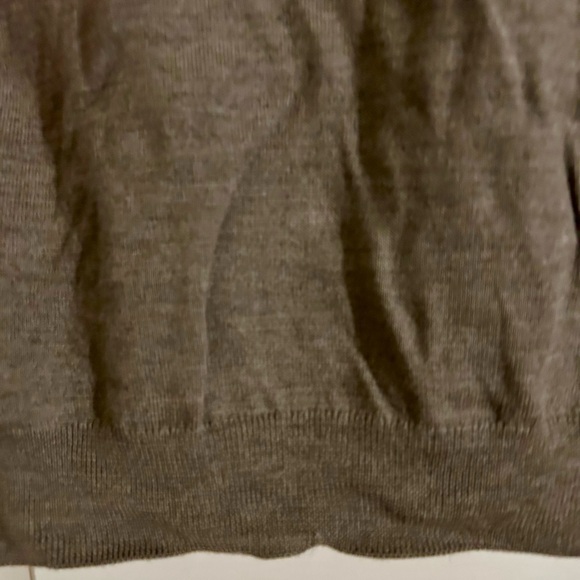 ✨NWT✨ Sézane 100% Merino Wool Fitted Crew Neck Buttoned Sleeve Sweater Taupe - M - Picture 9 of 12